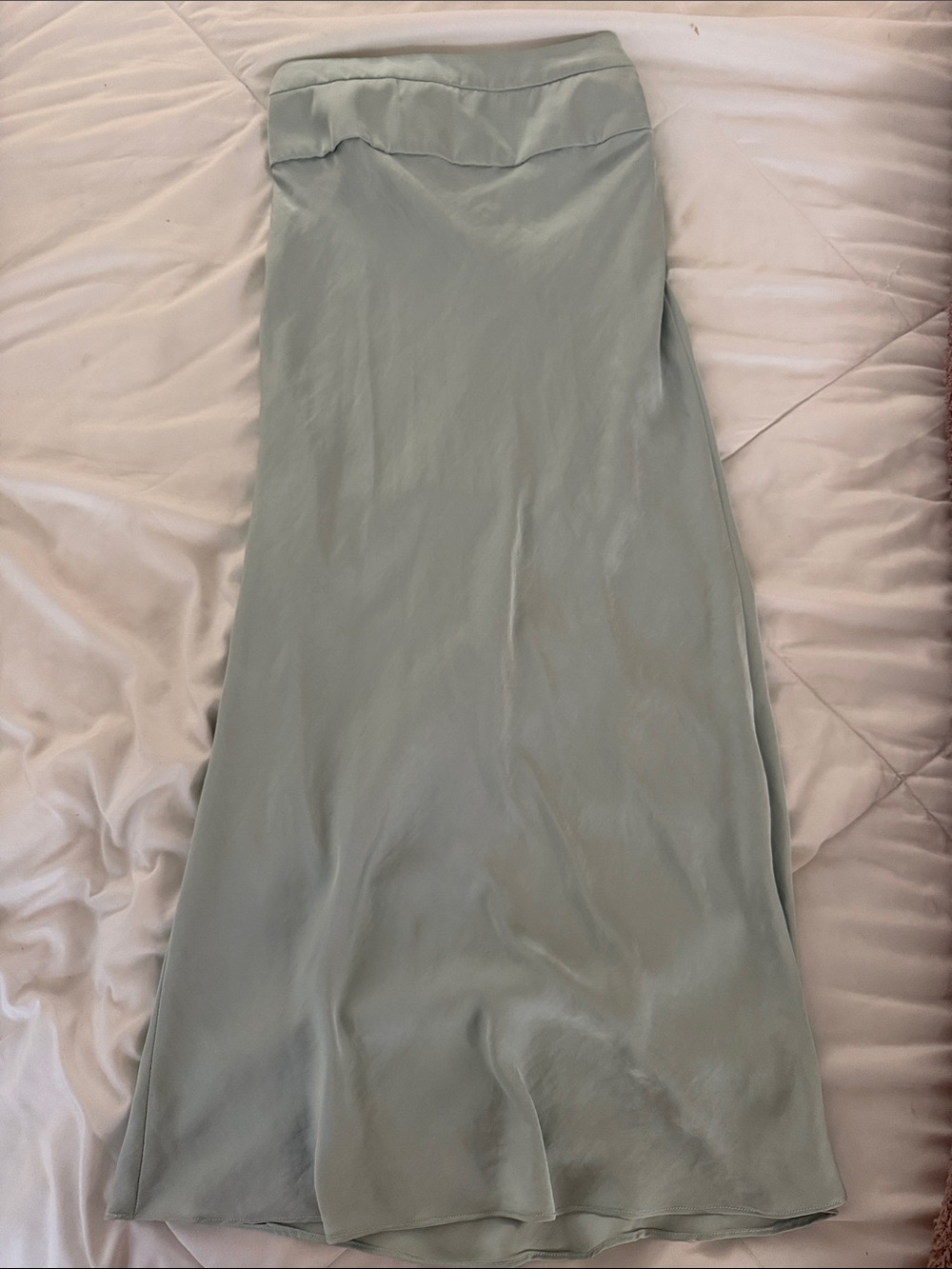 Women's Sage Green silk skirt